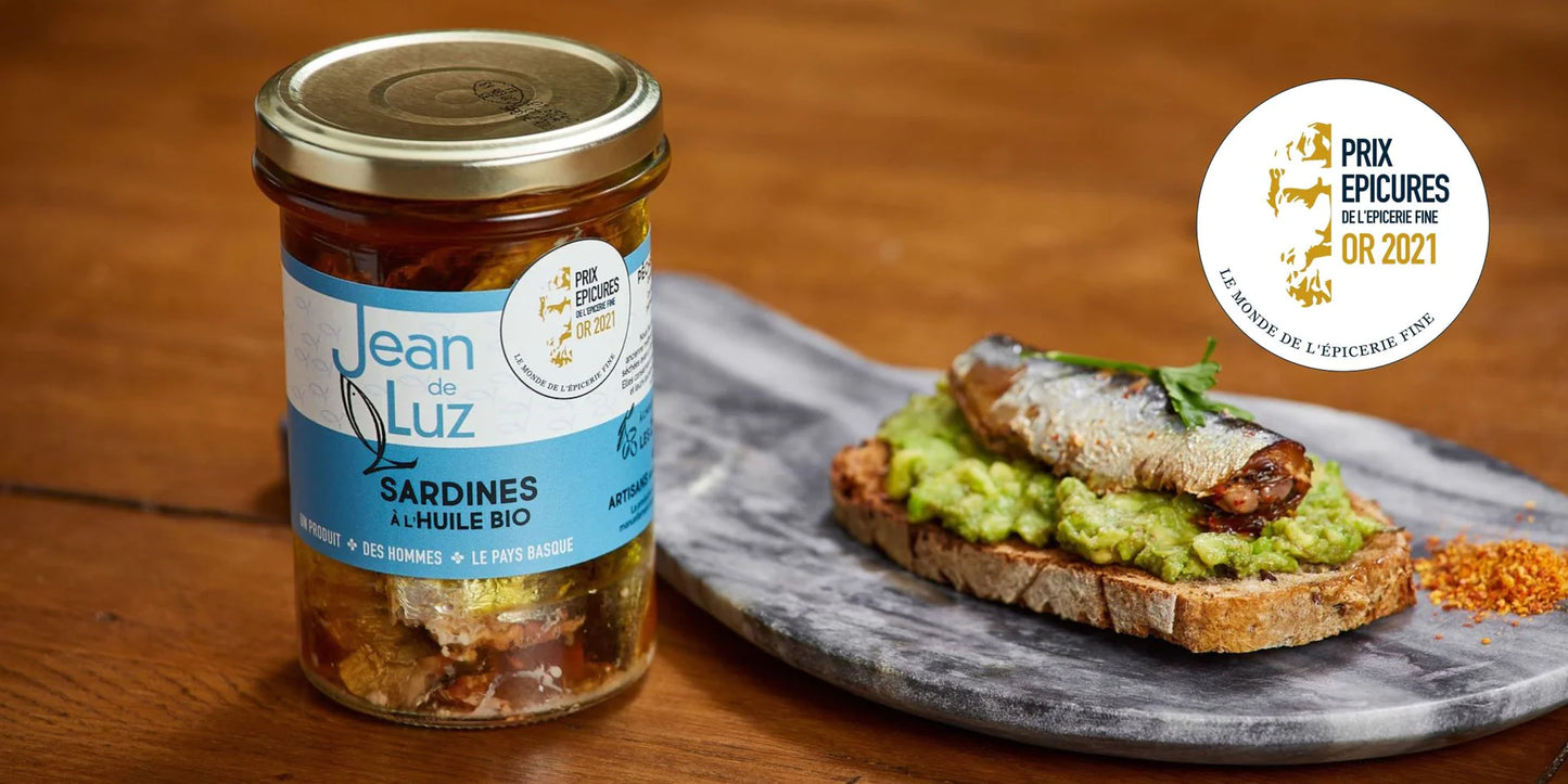 Sardines in organic olive oil - 270gr 