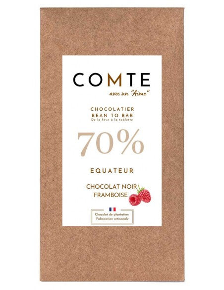 Chocolat COMTE EQUATEUR FRAMBOISE 70%