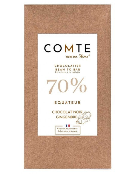 Chocolat COMTE EQUATEUR GINGEMBRE 70%